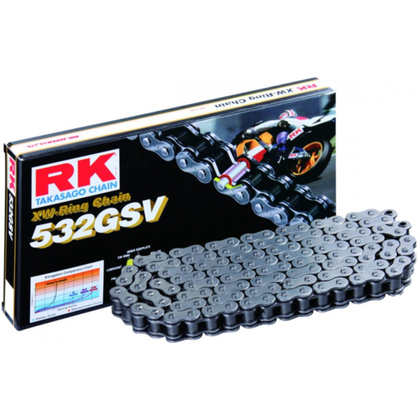 Motorradkette Antriebskette RK XW-Ringkette 532GSV/118