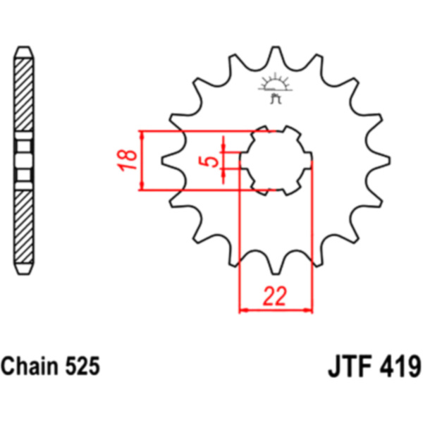 Front sprocket 15 tooth 525 JTF41915