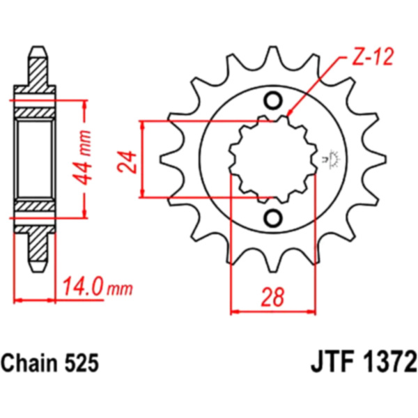 Zahnrad Ritzel 17Z Teilung 525 JTF137217