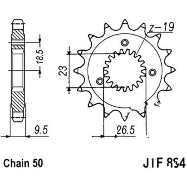 Front sprocket 21t 530 pitch JTF88421