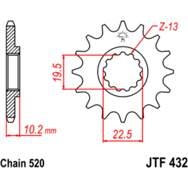 Zahnrad Ritzel 11Z Teilung 520 JTF43211