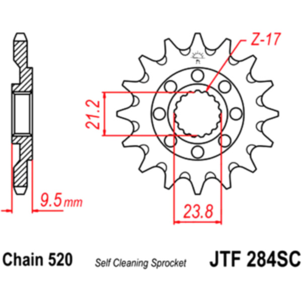 Front sprocket racing 14tooth pitch 520 JTF28414SC fitting for HM-Moto CRE-F  450 F450C0PE 2007, 