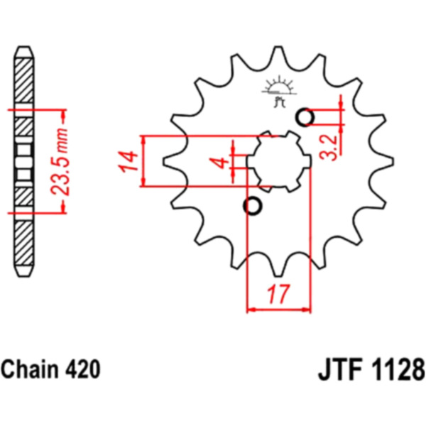 Front sprocket 11tooth pitch 420 fitting for Derbi Senda Racing 50 KKB02 2019, 