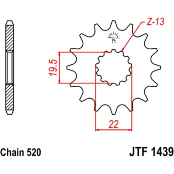 Front sprocket 11tooth pitch 520 JTF143911