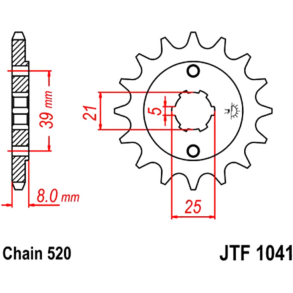 Zahnrad Ritzel 15Z Teilung 520 JTF104115