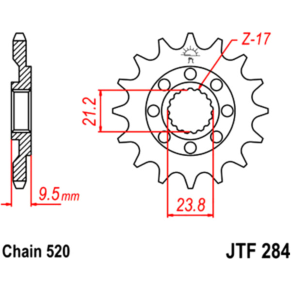 Front sprocket 15tooth pitch 520 JTF28415 fitting for HM-Moto CRM-F  450 F450XMC 2007, 