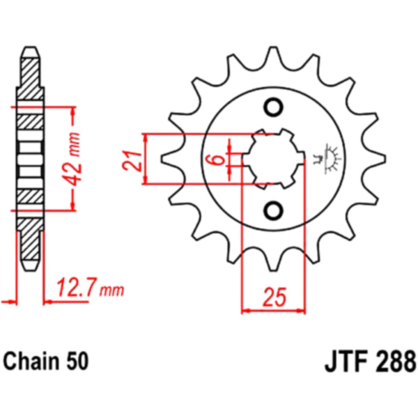 Front sprocket 18tooth pitch 530 JTF28818 fitting for Honda CB Four 500 CB500 1972, 48 PS, 35 kw