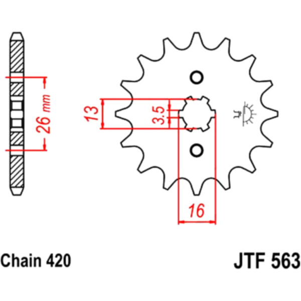 Front sprocket 12tooth pitch 420 JTF56312