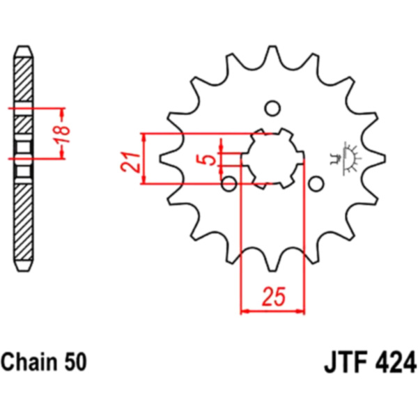 Front sprocket 16tooth pitch 530 JTF42416