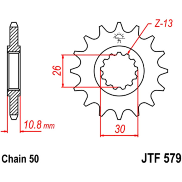 Zahnrad Ritzel 16Z Teilung 530 JTF57916 passend für Yamaha MT-01  1700 RP181 2007, 90 PS, 66 kw