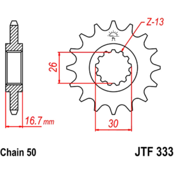 Front sprocket 15tooth pitch 530 JTF33315