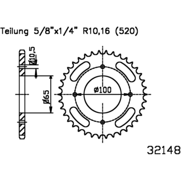 Rear sprocket 35tooth pitch 520 503214835