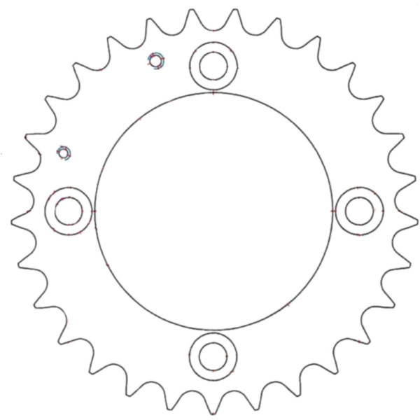 Rear sprocket 29 tooth pitch 520 fitting for Beeline Bestia 3.3 Onroad Supermoto 300  2013, 18.6 PS, 13,67 kw