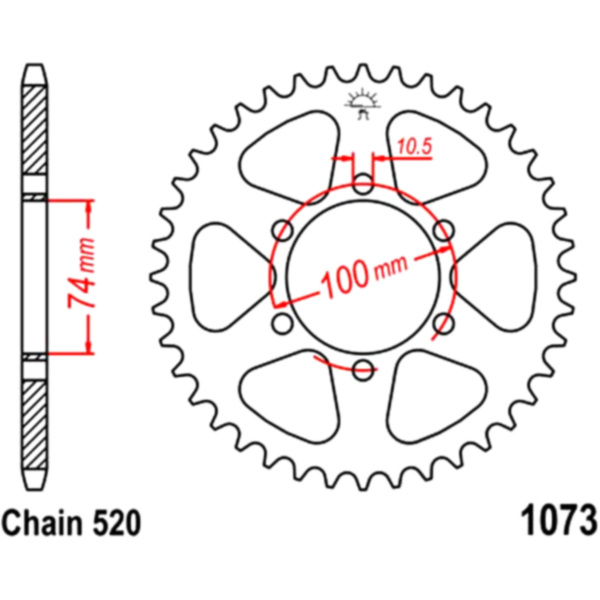 Rear sprocket 46 tooth pitch 520 JTR107346