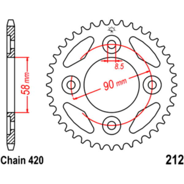 Rear sprocket 35 tooth pitch 420