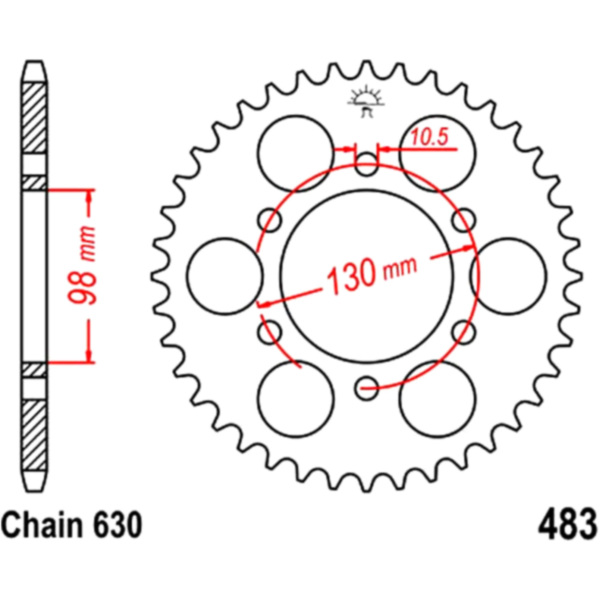 Rear sprocket 35 tooth pitch 630 JTR48335