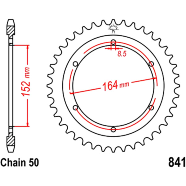 Rear sprocket 42 tooth pitch 530 JTR84142