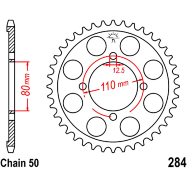 Rear sprocket 40 tooth pitch 530 JTR28440