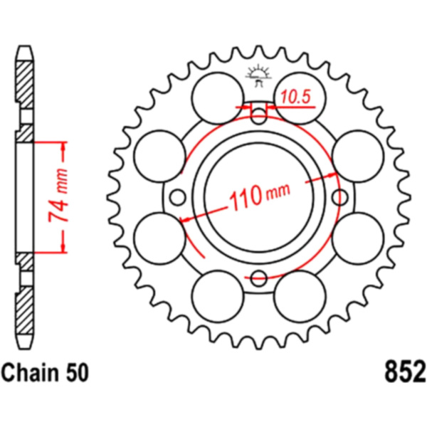 Rear sprocket 41 tooth pitch 530 JTR85241