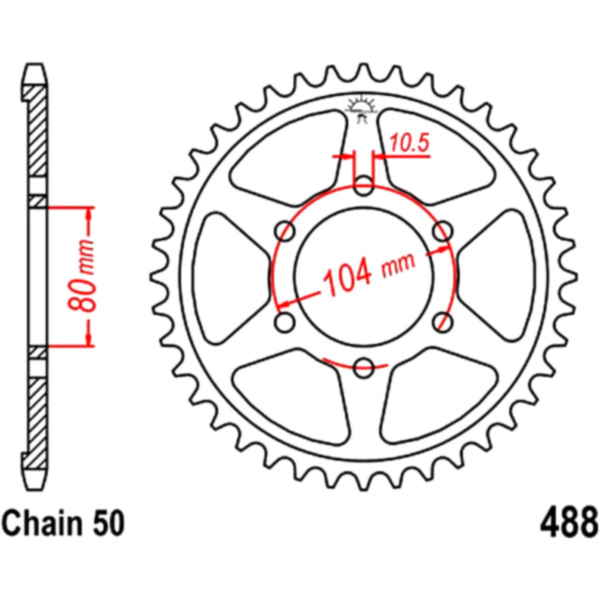 Rear sprocket 47tooth pitch 530 JTR48847