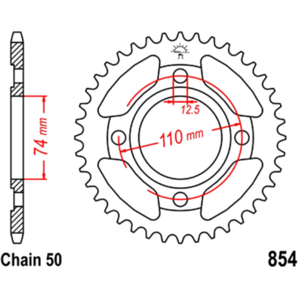 Rear sprocket 41 tooth pitch 530 JTR85441