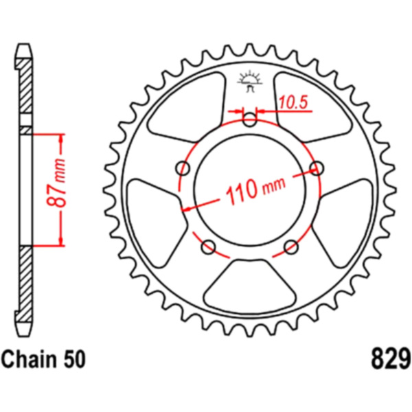 Rear sprocket 46 tooth pitch 530 JTR82946