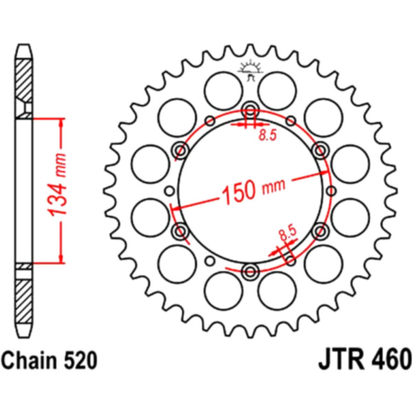 Rear sprocket 46 tooth pitch 520 sw_1