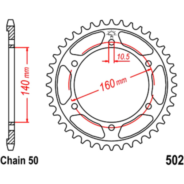 Rear sprocket 44 tooth pitch 530 JTR50244