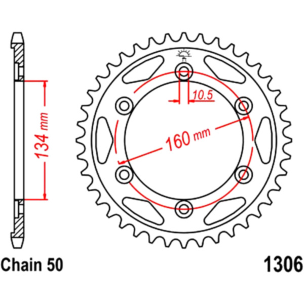 Rear sprocket 42 tooth pitch 530 JTR130642