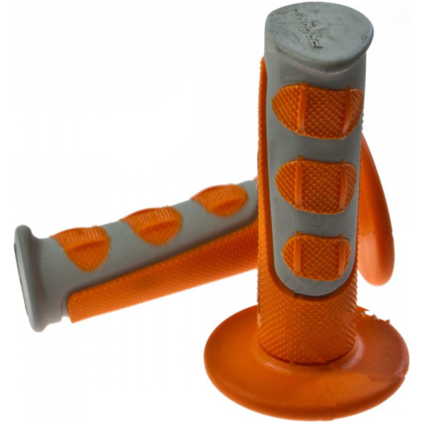 Lenkergriffe Griffgummi grau/orange