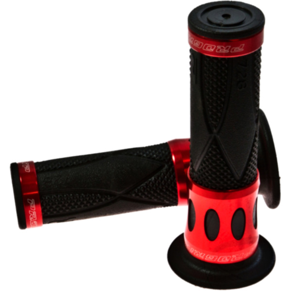 Grips black/red aluminium