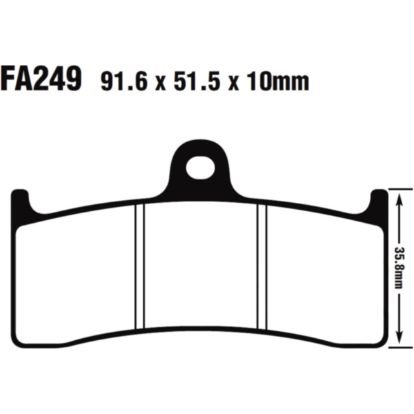 Brake pad standard ebc FA249