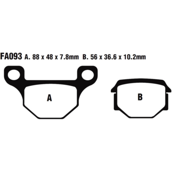 Ebc brake pads std scooter fitting for Rex RS 500  50 LAEAGZ400 2007, 2,9 PS, 2,1 kw