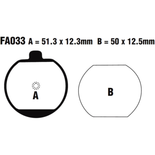 Brake pads std ebc FA033 fitting for Kawasaki Z Twin 750 KZ750B 1978, 50 PS, 37 kw