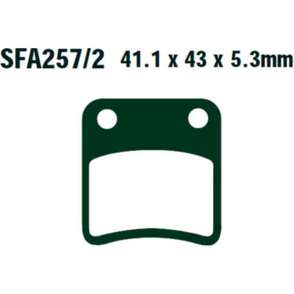 Brake pads scooter ebc SFA2572 fitting for Piaggio MP3  400 M64200 2010, 32,6 PS, 24 kw