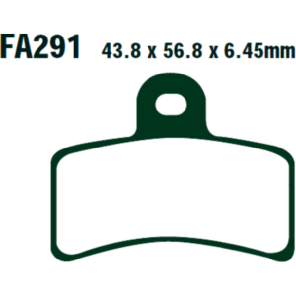 Brake pads std ebc FA291 fitting for Gas Gas EC Rookie 50  2003, 1,9 PS, 1,4 kw