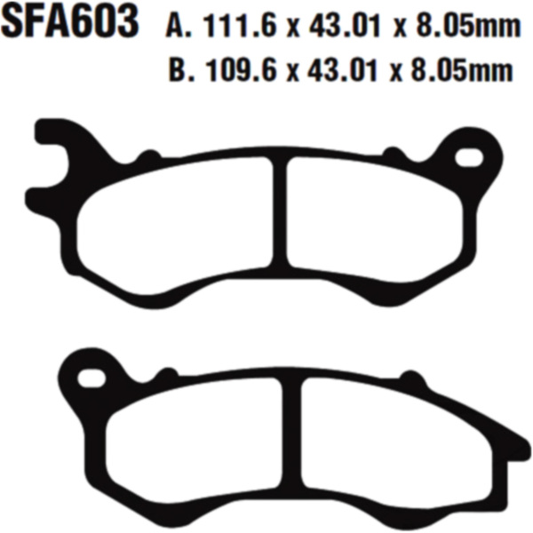 Brake pads scooter sintered hh ebc SFA603HH