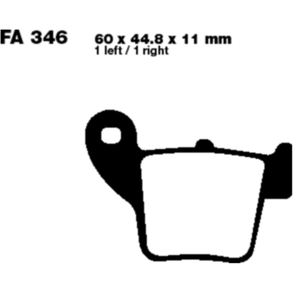 BRAKE PADS SINTERED EPFA EBC 1536