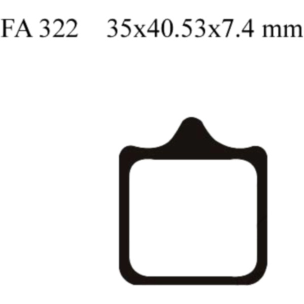 Brake pads sintered hh ebc FA3224HH fitting for Moto Morini Rebello  1200  2014, 130 PS, 96 kw