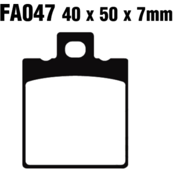 Brake pads std ebc FA047 fitting for Cagiva Mito 7-Gang 125  1991, 31 PS, 23 kw