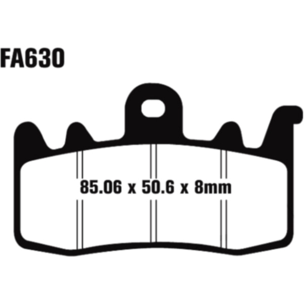 Brake pads semi-sint v ebc FA630V fitting for BMW S ABS DTC 1000 2X10/K49 2019, 165 PS, 121 kw