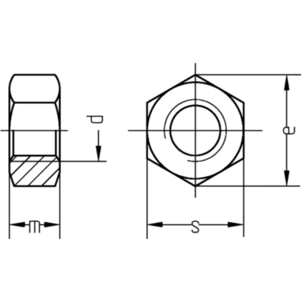 Hex nut m5 din934 a2 stainless_1