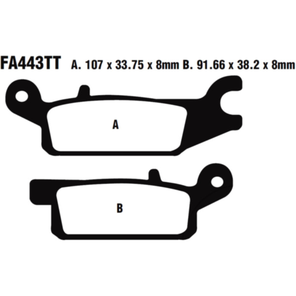 Bremsbeläge Bremsklotz Standard EBC FA443TT