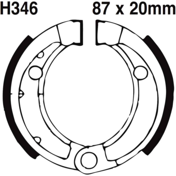 Brake shoes inc springs ebc H346 fitting for CAN-AM DS International 90  2014, 