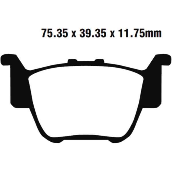 Brake pads std ebc FA373TT fitting for Honda TRX SportraxKickstarter 450 TE32U 2009, 50/20,5 PS, 37/15 kw