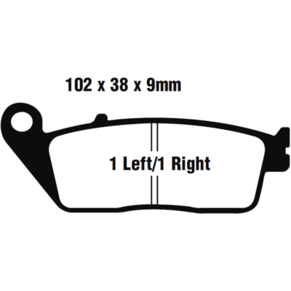 Brake pads semi-sint v ebc FA142V fitting for Triumph Bonneville T100 Centennial 800 908MD 2002, 34 PS, 25 kw