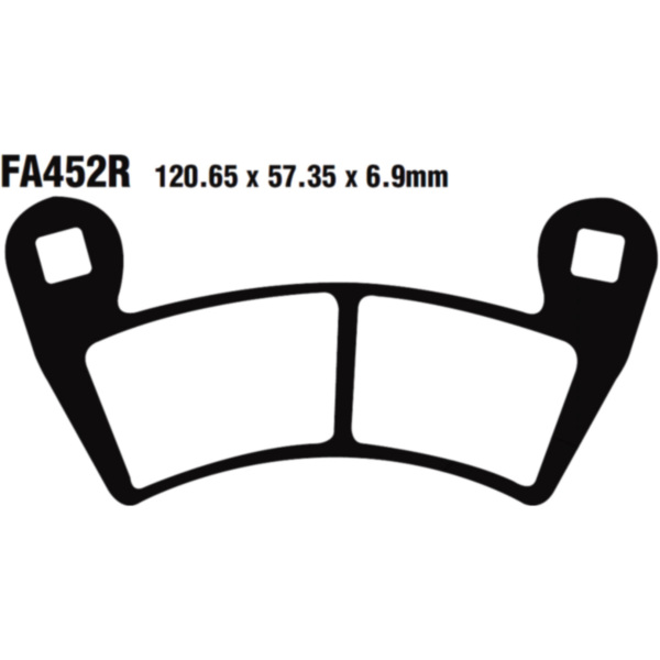 Bremsbeläge Bremsklotz Sinter R EBC FA452R passend für Polaris Ranger Mid Size 4WD 0  2013, 30 PS, 22 kw