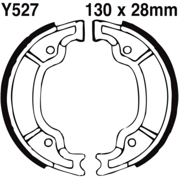 Bremsbacken mit Feder EBC Y527G passend für Generic XOR  125  2007, 8 PS, 5,9 kw