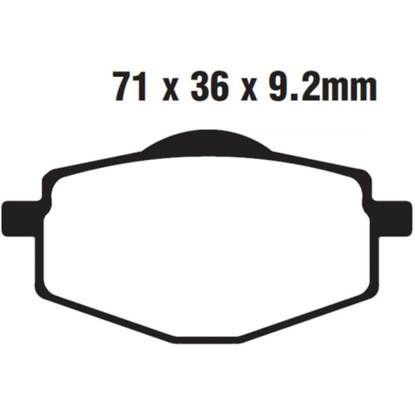 Brake pads sintered mx-s ebc MXS101 fitting for Yamaha DT  125 4BL 1995, 12 PS, 9 kw