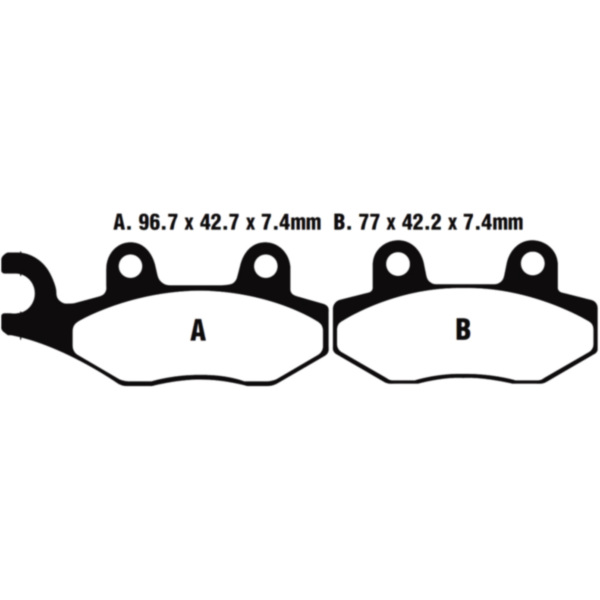 Brake pads sintered mx-s ebc MXS135 fitting for Kawasaki KLX  250 LX250SSDA 2013, 22 PS, 16 kw